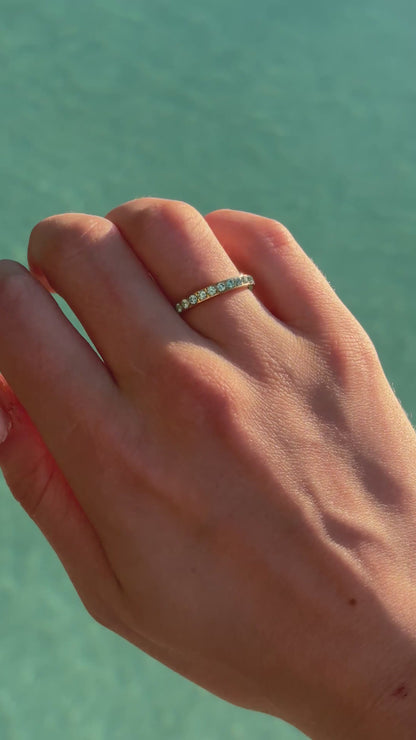 ANNEBRAUNER Alliance Aquamarine Ring 18K Guldbelagt