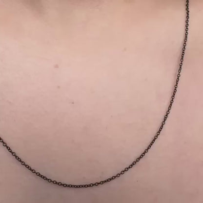 ANNEBRAUNER Necklace Black 50 cm + 7 cm