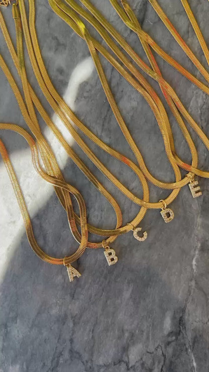 ANNEBRAUNER Snake Letter Necklace