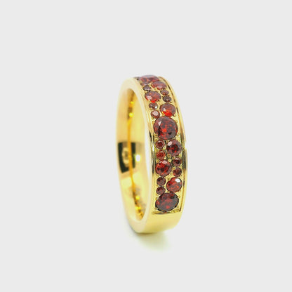ANNEBRAUNER Sparkling Ring Rød