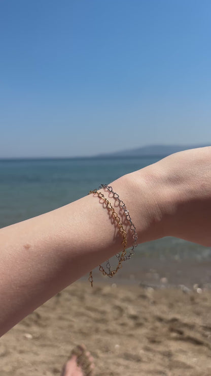 ANNEBRAUNER Heart Armbånd 18K Guldbelagt