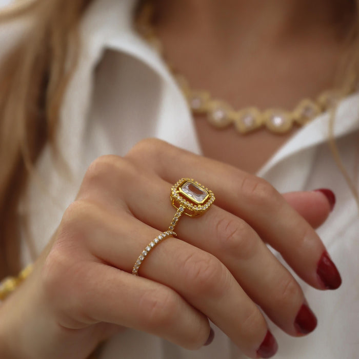 ANNEBRAUNER Square Princess Ring